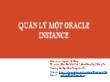 Giáo trình Công nghệ Oracle - Bài 3: Quản lý một Oracle Instance - Nguyễn Việt Hưng