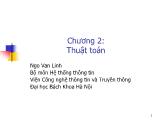 Giáo trình Giải quyết bài toán - Chương 2: Thuật toán - Ngô Văn Linh