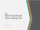 Giáo trình Lập trình hướng đối tượng - Bài 5: Một số kỹ thuật Java nâng cao - Trịnh Thành Tùng