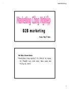 Giáo trình Marketing công nghiệp - Chương 1: Nhập môn Marketing công nghiệp
