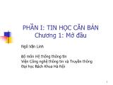 Giáo trình Tin học cơ bản - Chương 1: Mở đầu - Ngô Văn Linh