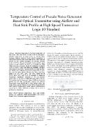 Temperature Control of Pseudo Noise Generator Based Optical Transmitter using Airflow and Heat Sink Profile at High Speed Transceiver Logic IO Standard