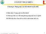 Bài giảng Cơ sở lý kỹ thuật điện 1 - Chương 6: Mạng một cửa Kirchhoff tuyến tính - Nguyễn Việt Sơn