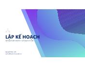 Bài giảng Lập kế hoạch - Giới thiệu môn học