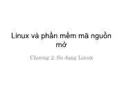 Bài giảng Linux và phần mềm mã - Chương 2: Sử dụng Linux - Hà Quốc Trung