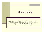 Bài giảng môn Quản lý dự án