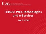 Bài giảng Web Technologies and e-Services - Bài 2: HTML