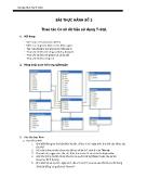 Bài tập thực hành Cơ sở dữ liệu - Bài 2: Thao tác Cơ sở dữ liệu sử dụng T-SQL