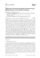 Application in international market selection for the export of goods: A case study in Viet Nam