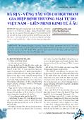 Bà Rịa - Vũng Tàu với cơ hội tham gia hiệp định thương mại tự do Việt Nam – liên minh kinh tế Á Âu