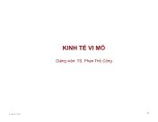 Bài giảng Kinh tế học vi mô - Bài 3: Lý thuyết về hành vi của người tiêu dùng - Phan Thế Công