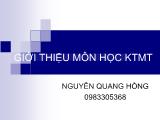 Bài giảng Kinh tế môi trường - Nguyễn Quang Hồng