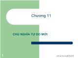 Bài giảng Lịch sử học thuyết kinh tế - Chương 11: Chủ nghĩa tự do mới - Phạm Văn Chiến