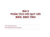 Giáo trình Kinh tế lượng 1 - Bài 5: Phân tích hồi quy với biến định tính