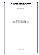 Giáo trình Quản lý kinh tế