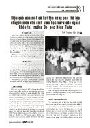 Hiệu quả của một số bài tập nâng cao thể lực chuyên môn cho sinh viên học karatedo ngoại khóa tại trường Đại học Đồng Tháp