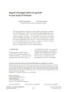 Impact of budget deficit on growth: A case study of Vietnam