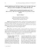 Kinh nghiệm quốc tế phát triển các tổ chức phi lợi nhuận cung ứng dịch vụ xã hội cho Hà Nội