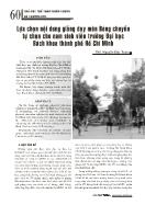 Lựa chọn nội dung giảng dạy môn bóng chuyền tự chọn cho nam sinh viên trường Đại học Bách khoa thành phố Hồ Chí Minh