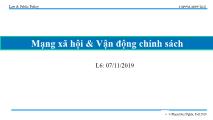 Mạng xã hội và vận động chính sách