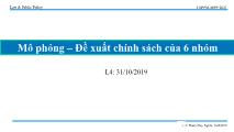 Mô phỏng. Đề xuất chính sách của 6 nhóm