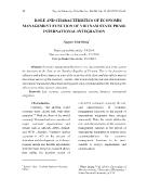Role and characteristics of economic management function of Viet Nam state phase international integration