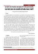 Sự kết nối thống kê kinh tế với mọi người: Vai trò cho các nguồn dữ liệu thay thế?