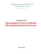 Tài liệu Thực trạng kinh tế chia sẻ ở Việt Nam: Kiến nghị giải pháp quản lý nhà nước