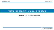 Tiệm cận công lý: cải cách tư pháp