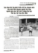 Lựa chọn bài tập phát triển thể lực chuyên môn cho sinh viên chuyên ngành cầu lông ngành giáo dục thể chất trường Đại học Thể dục thể thao Bắc Ninh