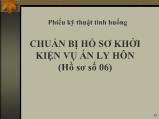 Bài giảng Chuẩn bị hồ sơ khởi kiện vụ án ly hôn