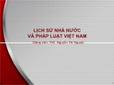 Bài giảng Lịch sử nhà nước và pháp luật thế giới - Bài 8: Nhà nước và pháp luật Việt Nam thời Pháp thuộc - Nguyễn Thị Nguyệt