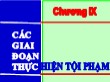 Bài giảng Luật hình sự Việt Nam - Chương 9: Các giai đoạn thực hiện tội phạm