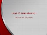 Bài giảng Luật tố tụng hình sự 1 - Bài 4: Truy tố - Trần Thị Liên