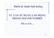 Bài giảng Một số vấn đề tư vấn pháp luật - Phần 6: Tư vấn sử dụng lao động trong doanh nghiệp