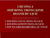 Bài giảng Pháp luật trong kinh doanh du lịch - Tuần 4 - Phùng Thị Thanh Hiền