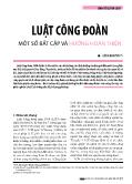 Luật công đoàn một số bất cập và hướng hoàn thiện