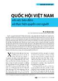 Quốc hội Việt Nam với việc bảo đảm và thực hiện quyền con người