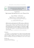 Original article high - Pressure melting curves of  and phases of iron