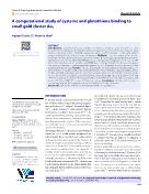 A computational study of cysteine and glutathione binding to small gold cluster Au₈