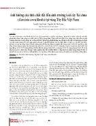 Ảnh hưởng của tính chất đất đến sinh trưởng loài cây Tai chua (Garcinia cowa Roxb) tại vùng Tây Bắc Việt Nam