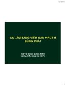 Bài giảng Ca lâm sàng viêm gan virus B bùng phát
