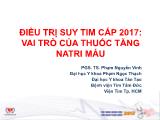 Bài giảng Điều trị suy tim cấp 2017: Vai trò của thuốc tăng natri máu