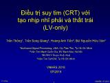 Bài giảng Điều trị suy tim (CRT) với tạo nhịp nhĩ phải và thất trái (LV-Only)