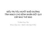 Bài giảng Điều trị tiêu huyết khối đường tĩnh mạch cho bênh nhân đột quỵ cấp như thế nào