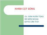 Bài giảng Khám cột sống