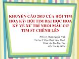 Bài giảng Khuyến cáo 2013 của hội tim Hoa Kỳ/ hội tim đại học hoa kỳ về xử trí nhồi máu cơ tim ST chênh lên