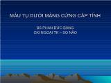 Bài giảng Máu tụ dưới màng cứng cấp tính
