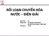 Bài giảng môn Sinh lý bệnh. Miễn dịch - Rối loạn chuyển hóa nước. Điện giải - Nguyễn Thanh Bình