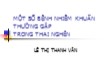 Bài giảng Một số bệnh nhiễm khuẩn thường gặp trong thai nghén